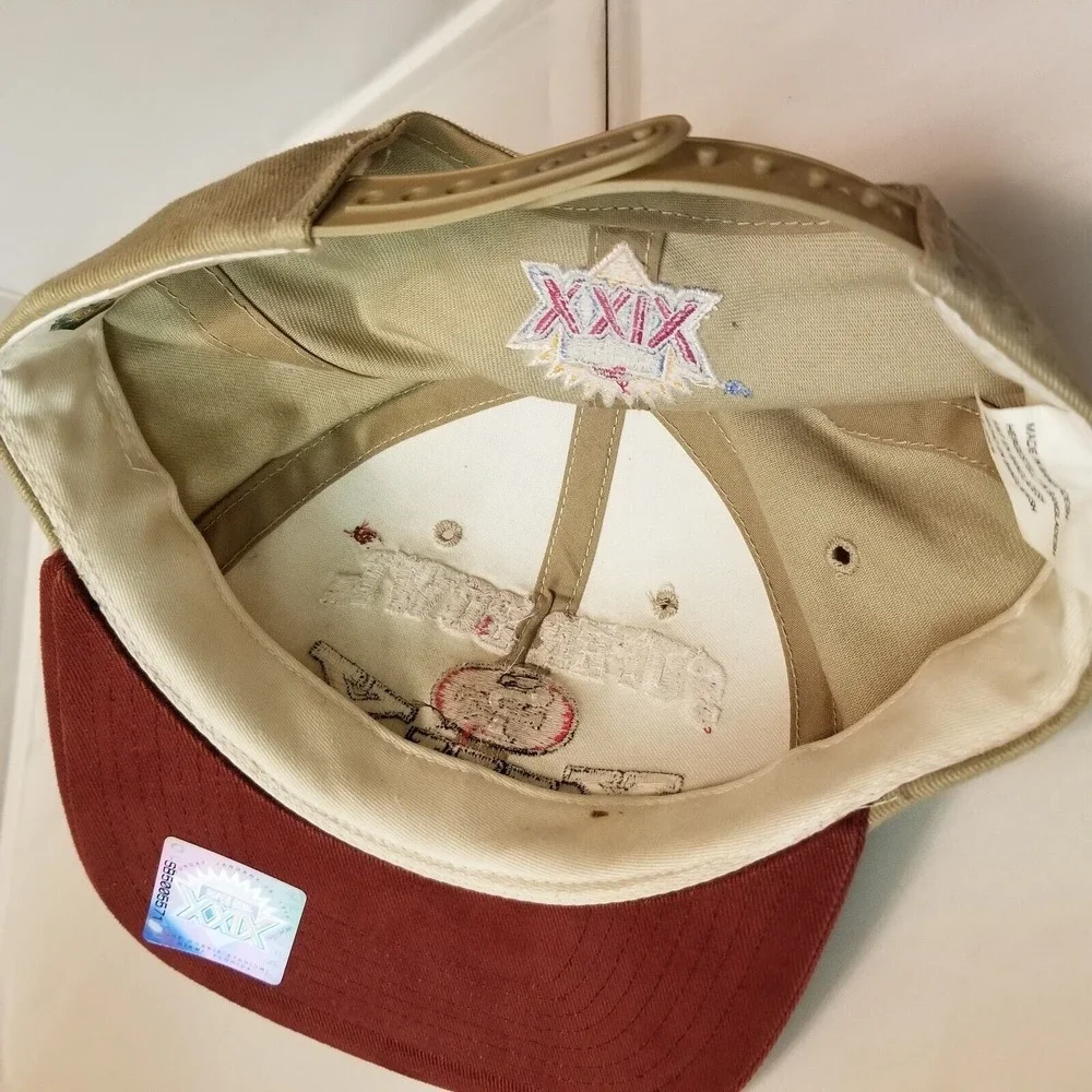 Vintage Super Bowl XXIX Chargers 49ers Hat American Needle Snap Back Tan‎